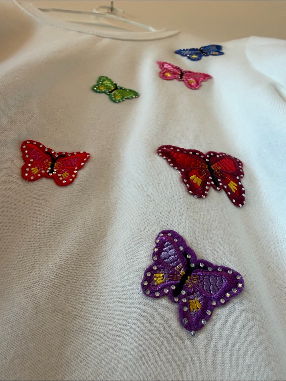 Sparkly butterfly embellished sweatshirt - Picture 2 of 6